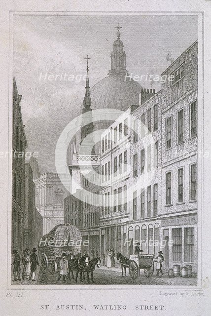 St Augustine, Watling Street, London, c1830. Artist: S Lacey