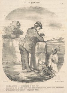 Dites donc, not'maire ... des communistes qué qu'c'est ça?, 19th century. Creator: Honore Daumier.