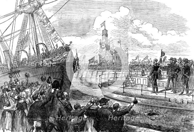 The King of Holland declaring the docks open, 1873. Creator: Unknown.