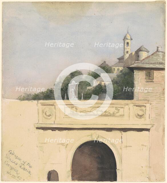 Glimpse of the Palazzo Doria, Genova, 1892. Creator: Marietta Minnigerode Andrews.