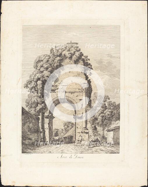 Arco di Druso, 1794. Creator: Jacob Wilhelm Mechau.