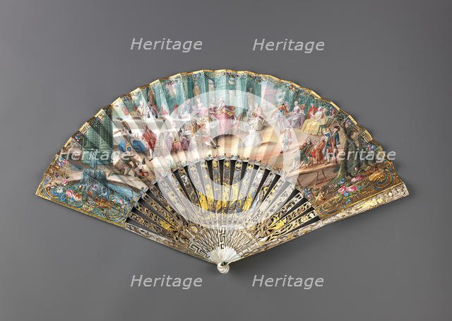 Folding fan, 1760s. Creator: Unknown.