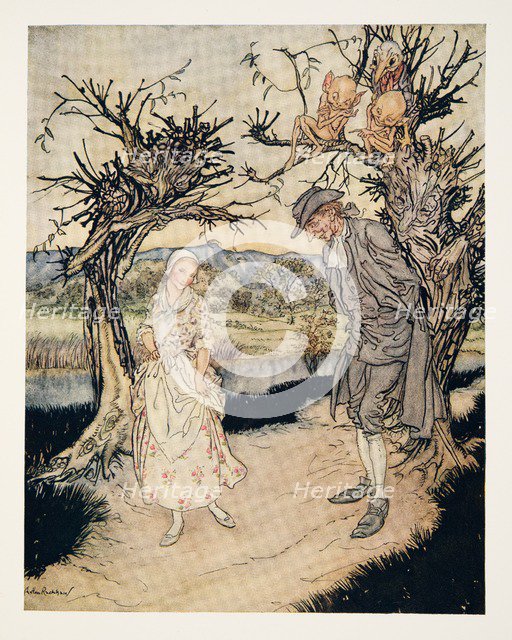 Sauntering along in the Twilight.., from The Legend of Sleepy Hollow by Washington Irving, 1928.