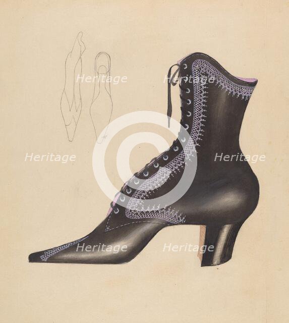 Woman's Shoe, c. 1936. Creator: Creighton Kay-Scott.