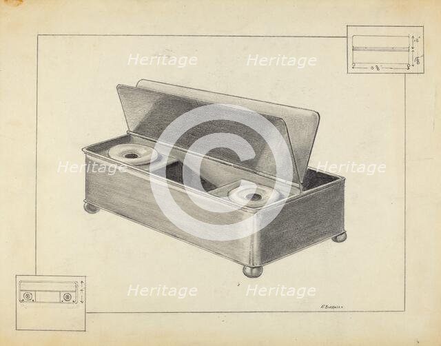 Inkwell, 1935/1942. Creator: Salvatore Borrazzo.