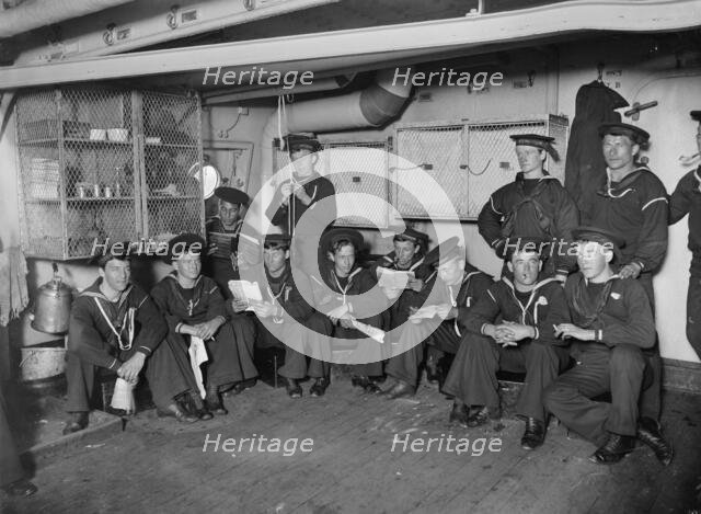 U.S.S. Brooklyn, after supper, between 1896 and 1899. Creator: Unknown.
