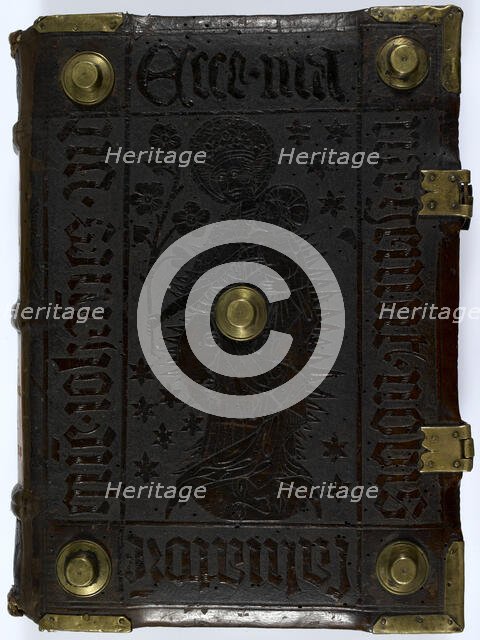 Front cover of "Historia Scholastica", by Petrus Comestor, c1451. Creator: Unknown.