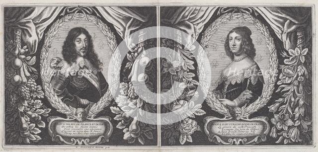 Louis XIII and Anna d'Austriche, 1643. Creators: Balthasar Moncornet, Pierre Mariette.