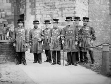 Yeomen Warders at the Tower of London, c1870-c1900. Artist: York & Son.