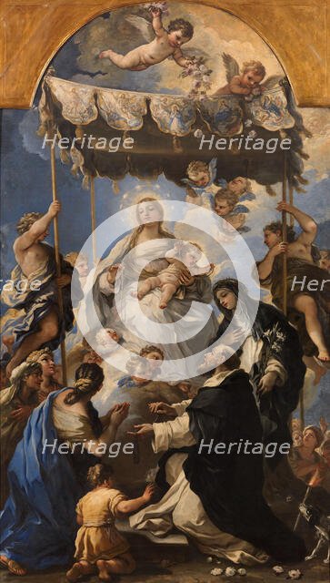 Madonna del Rosario (Madonna del Baldacchino), c1685. Creator: Giordano, Luca (1632-1705).