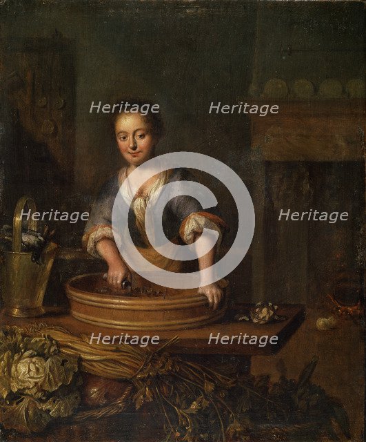 'A Cook', Dutch painting of 18th century. Artist: Louis de Moni