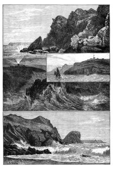 Sketches at the Lizard, 1881. Creators: Unknown, John Greenaway.