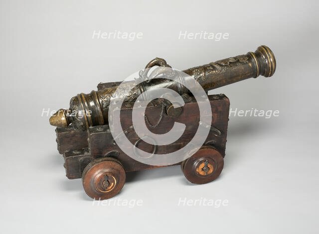 Naval Gun with Carriage, Europe, 1673. Creator: Unknown.