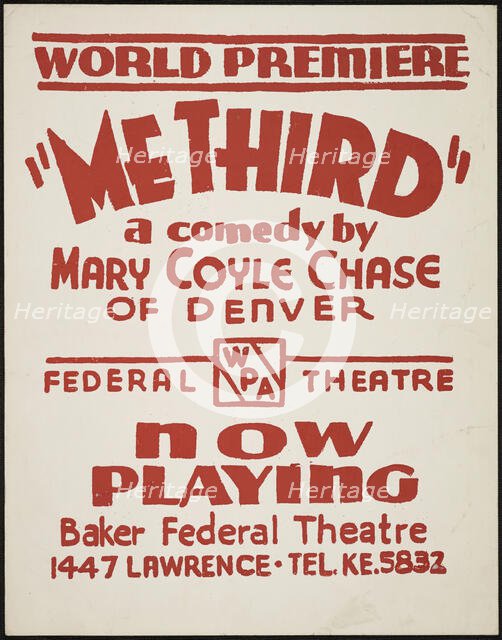 Me Third, Denver, 1936. Creator: Unknown.