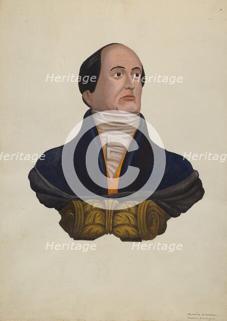 Daniel Webster Figurehead, c. 1938. Creator: F. W. Powell.