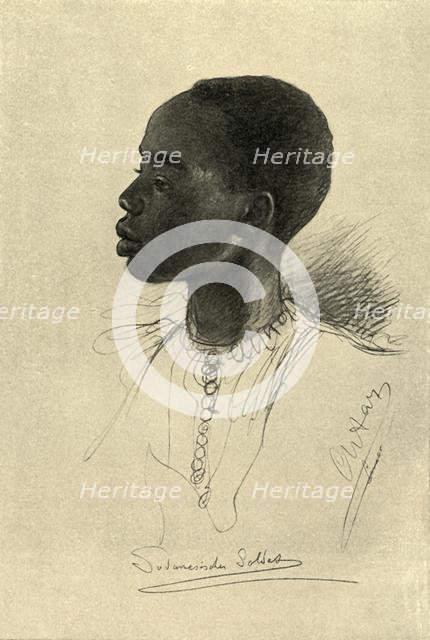 Sudanese soldier, Egypt, 1898.  Creator: Christian Wilhelm Allers.