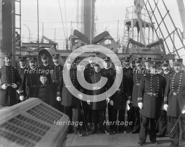 U.S.S. Chicago, the captain and officers, between 1890 and 1901. Creator: Unknown.