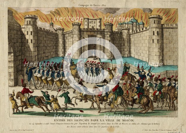 The French entry into Moscow, 1812. Artist: Anonymous  