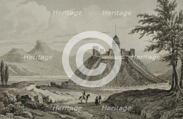 Castle, Erzurum, Ancient Armenia, 1838.  Creator: Samuel Cholet.