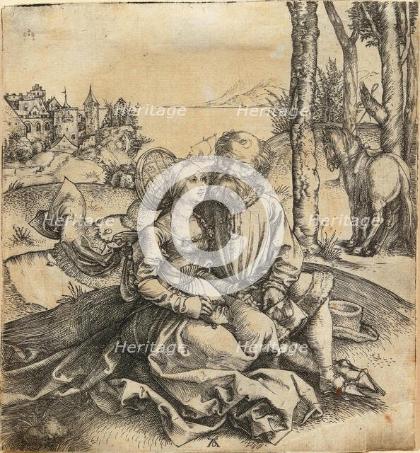 The offer of love (The ill-assorted couple) , before 1496. Creator: Dürer, Albrecht (1471-1528).