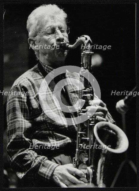 Phil Day playing tenor saxophone at The Fairway, Welwyn Garden City, Hertfordshire, 19 October 2003. Artist: Denis Williams