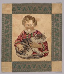 Embroidered picture, 19th century. Creator: Unknown.