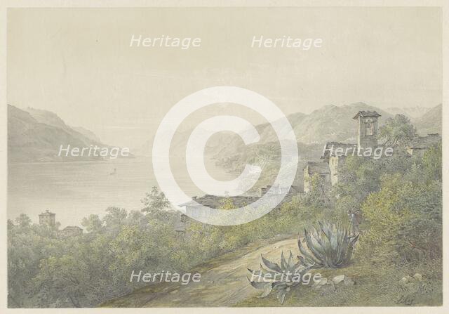 View from the Bellagio park, on Lake Como, 1824-1888. Creator: Karoly Lajos Libay.