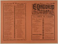 El cancionero popular, num. 20 (The Popular Songbook, no. 20), n.d. Creator: Unknown.