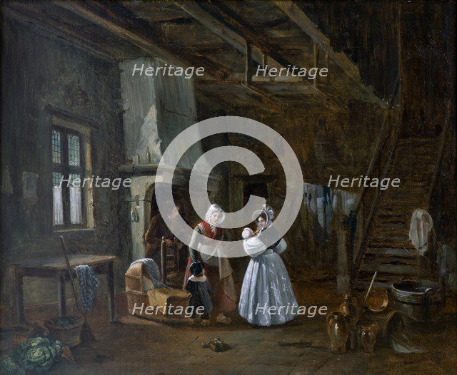'Interior with Figures', 19th century. Artist: Desire Donny.