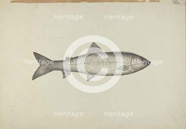 Fish Shop Sign, 1939. Creator: Henry Murphy.