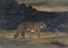 Tiger Walking, c1850s-1860s. Creator: Antoine-Louis Barye.