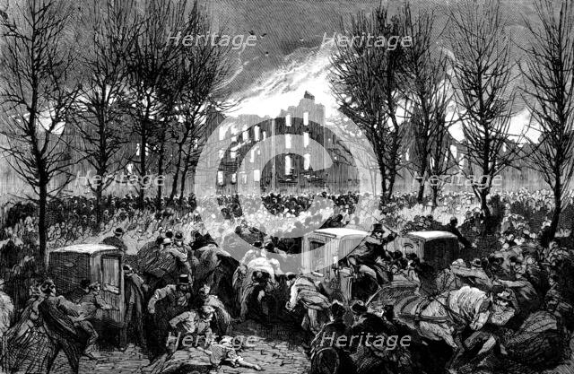Burning of the Lunatic Asylum at Montreal, Canada, 1890. Creator: Unknown.