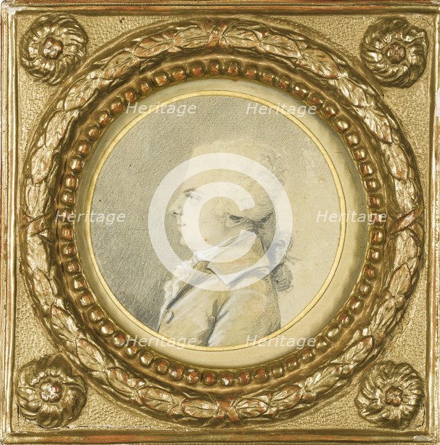 Wolfgang Amadeus Mozart. Artist: Saint-Aubin, Augustin, de (1736-1807)