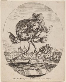 Death Carrying a Child to the Right, probably 1648. Creator: Stefano della Bella.