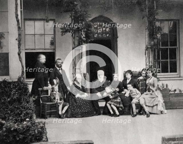 Victor Hugo, French novelist, in exile in Guernsey, 1866. Artist: Unknown