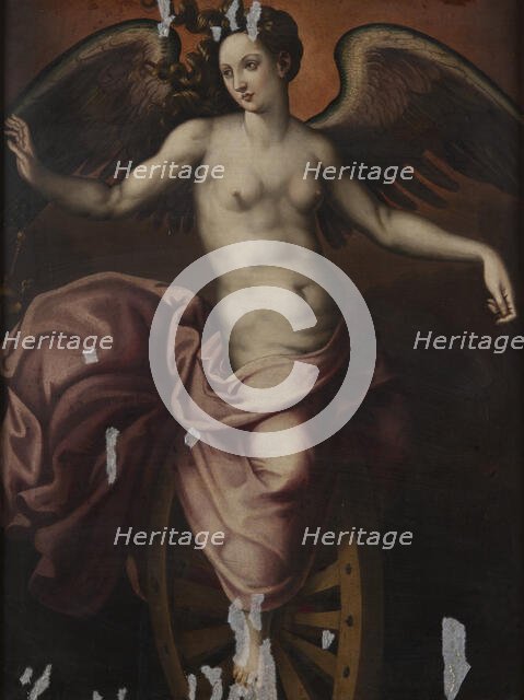 Fortune Riding on a Wheel, 16th century. Creator: Anon.