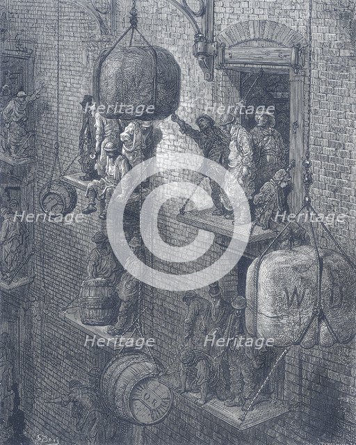 'Warehousing in the City', 1872. Artist: Adolphe François Pannemaker