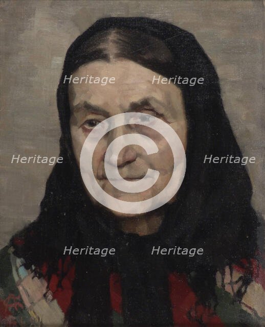Old Peasant Woman, 1884. Creator: Akseli Gallen-Kallela.