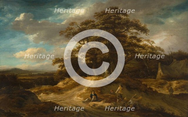 Travellers at the Edge of a Village, 1680. Creator: Roelof van Vries.