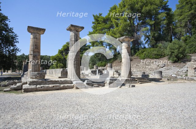The Temple of Hera at Olympia, Greece. Artist: Samuel Magal