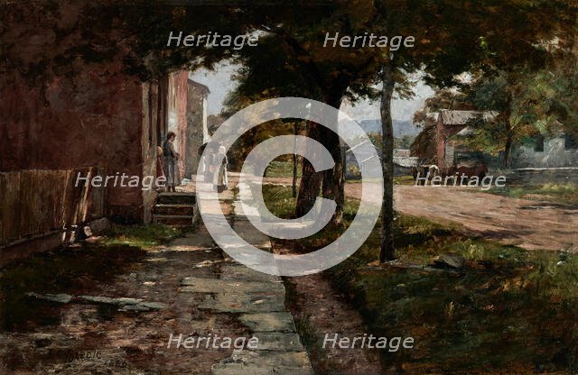 Street in Vernon, 1886. Creator: Theodore Clement Steele.