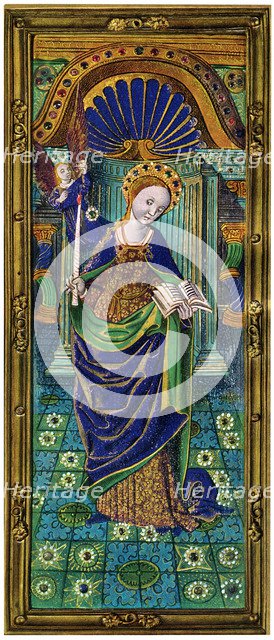 Shutter of a triptych, champlevé enamel on copper, 16th century, (1931). Artist: Unknown