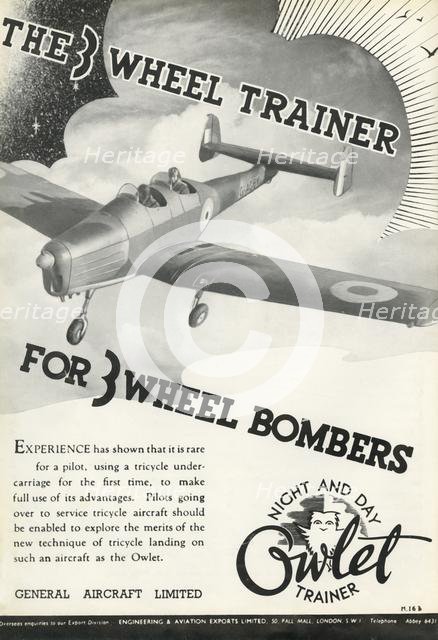'The 3 Wheel Trainer For 3 Wheel Bombers', 1941.  Creator: Unknown.