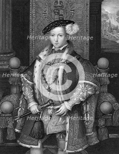 Edward VI, King of England, (19th century).Artist: Henry Thomas Ryall