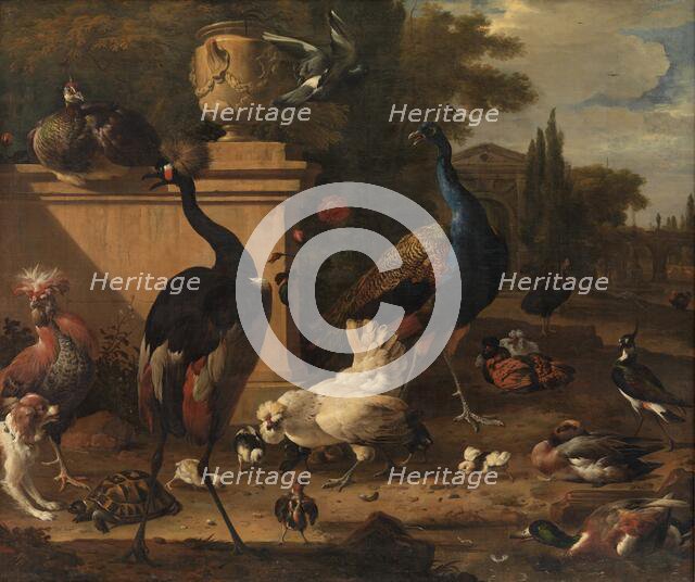 Hen Run at a Manor, 1651-1695. Creator: Melchior d'Hondecoeter.