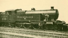 'War Memorial Locomotive, "Remembrance," Brighton Section, Southern Railway', 1930. Creator: O.J Morris.