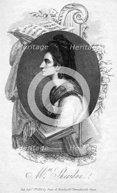Elizabeth Ann Sheridan, 18th century English singer, (1816).Artist: Middlemist