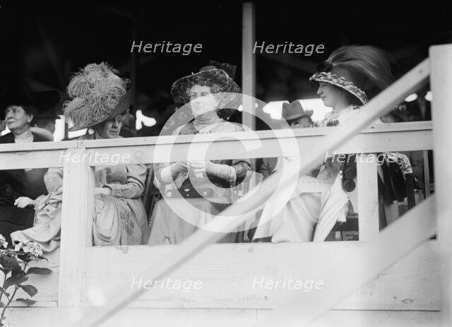 Horse Shows - Bakmetieff, Mme. Wife of Russian Ambassador., Hengelmuller Von Hengervar..., 1912. Creator: Harris & Ewing.