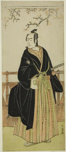 The Actor Sawamura Sojuro III as Soga no Juro Sukenari in the Play Edo no Hana..., c. 1783. Creator: Katsukawa Shunjo.