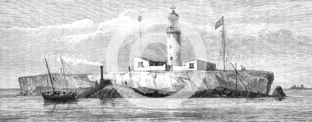 New lighthouse on the Brothers Rocks, Red Sea, 1883. Creator: Unknown.